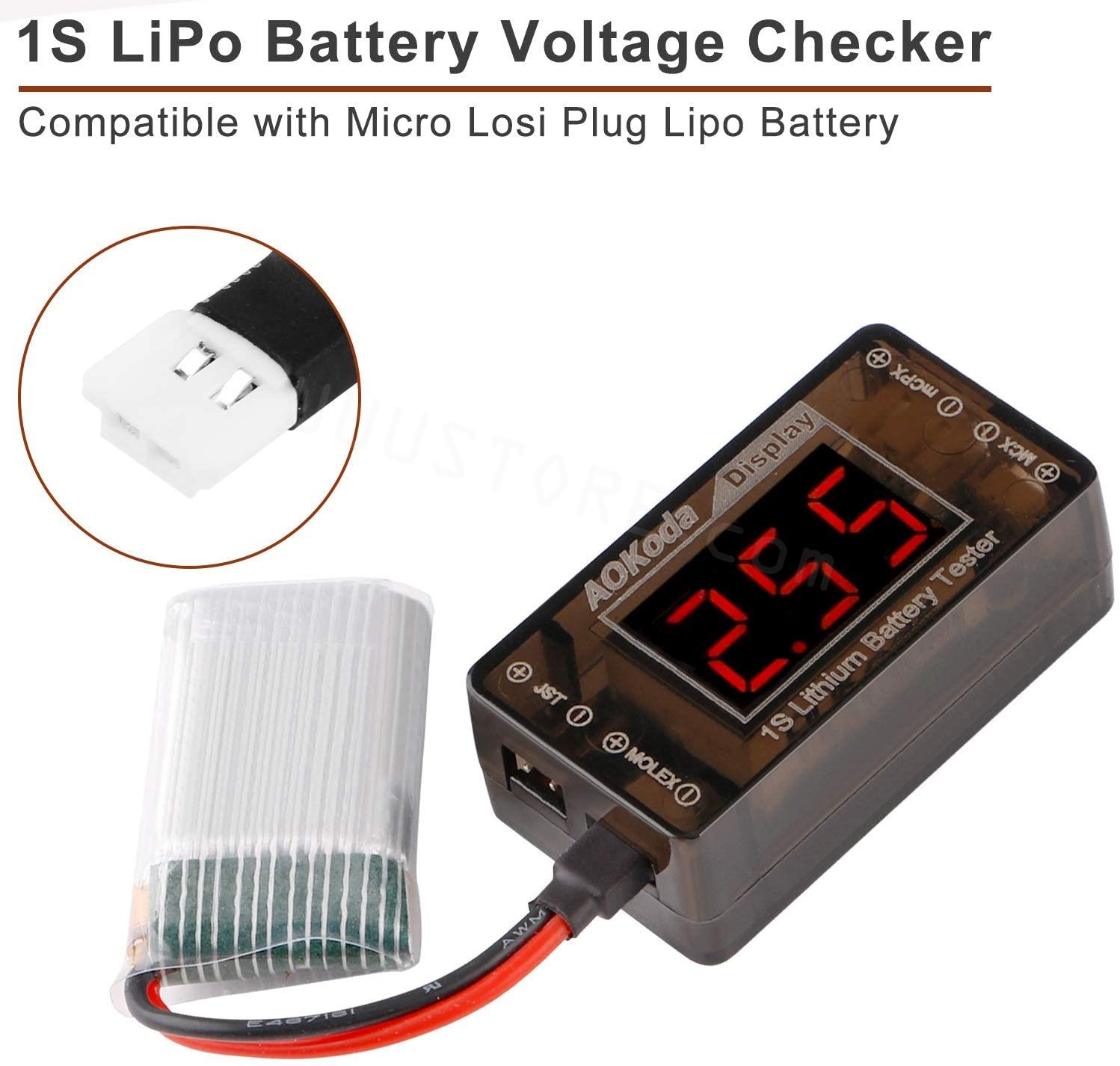 AOKoda AOK-041 1S LiPo Battery - огляд і ціна Drone Battery Voltage Checker