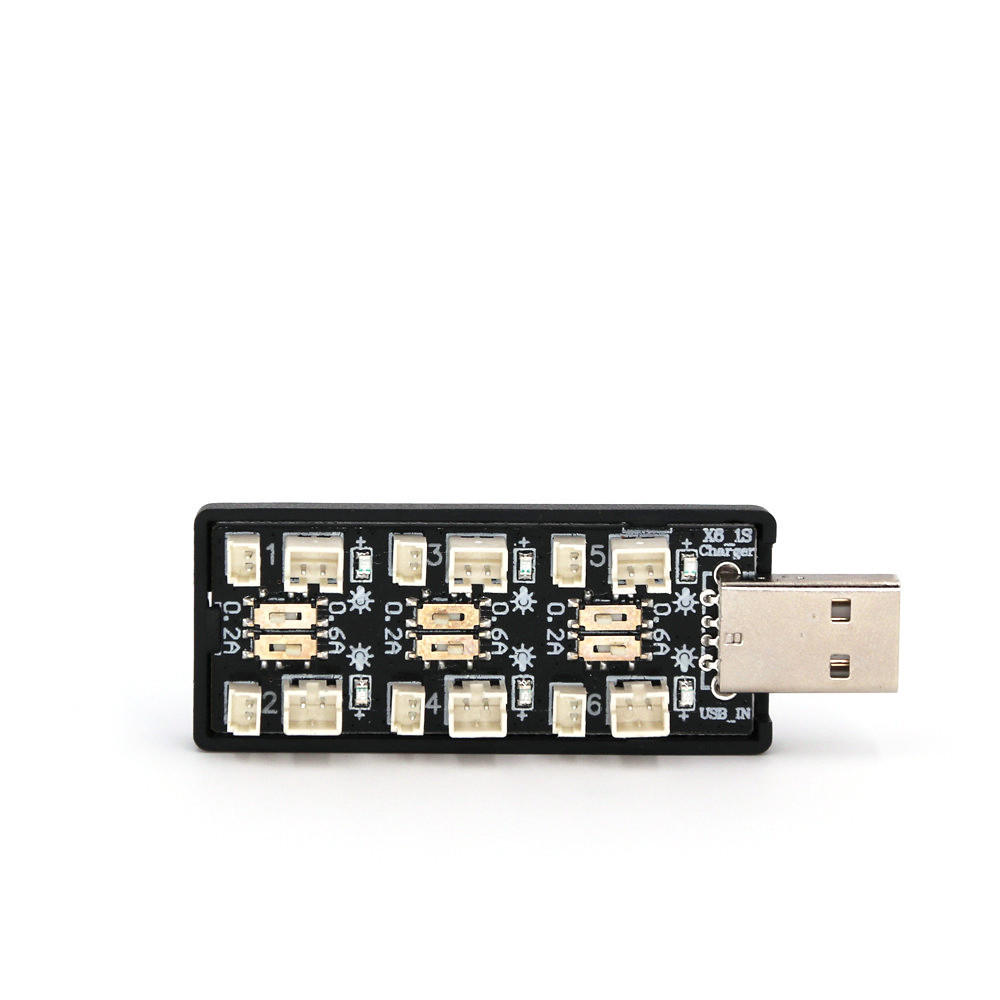 6CH USB 1S LiPo/LiHv 3.7V/4.2V - огляд і ціна Drone Battery Connector