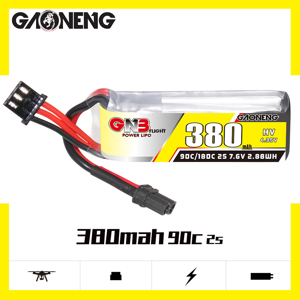 GNB 2S 7.6V 380mAh 90C/180C Li - огляд і ціна Drone Battery Lipo